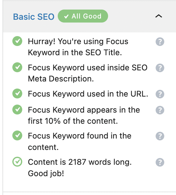 Basic SEO Settings